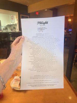 Menu photo 1 Phlight Whittier, CA