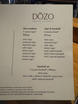 Menu photo 7 Dozo Omakase and Handroll Dallas, TX Menu photo 7 Dozo Omakase and Handroll Dallas, TX