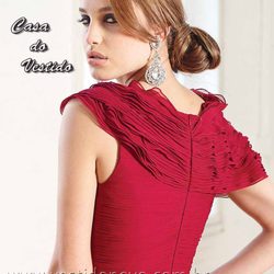Vestido Novo - Vestido plus size marsala, mãe do noivo, loja na aclimação, a 10 minutos da estação Vila Mariana