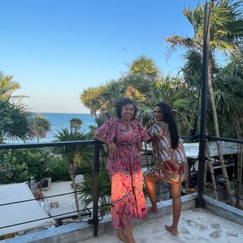 Habitas - Enjoying the view from the rooftop patio above the restaurant - Hotels Near Me - Tulum, ROO Habitas - Enjoying the view from the rooftop patio above the restaurant - Hotels Near Me - Tulum, ROO