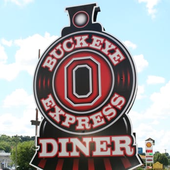 Buckeye Express Diner - Sign at the diner's drive's end. Turn here to enter diner's driveway. - American Near Me - Bellville, Ohio Buckeye Express Diner - Sign at the diner's drive's end. Turn here to enter diner's driveway. - American Near Me - Bellville, Ohio