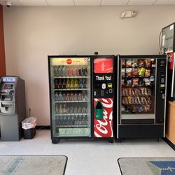 Vending machines and ATM ($4 withdrawal fee)