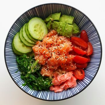 Komeya Cafe - Salmon Avocado Poke Bowl - $10.99 - Japanese Near Me - Markham, Ontario Komeya Cafe - Salmon Avocado Poke Bowl - $10.99 - Japanese Near Me - Markham, Ontario