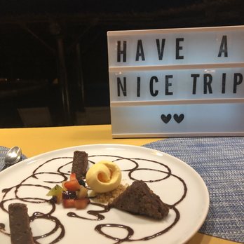Blu Restaurant - How sweet they were on our last night with this incredible Brownie dessert - Mexican Near Me - Cabo San Lucas, BCS