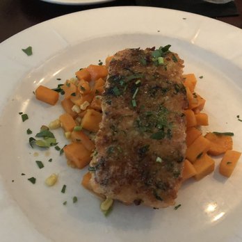Havana - Parmesan encrusted salmon with corn and sweet potato - Cuban Near Me - Virginia Beach, Virginia