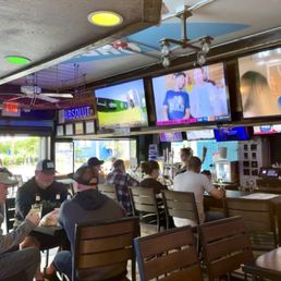 Surfside taphouse from the inside looking out toward the front Surfside taphouse from the inside looking out toward the front