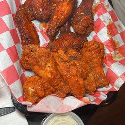 A Wing Away - Half crispy, half smoked buffalo wings