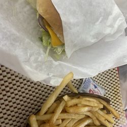 Cheese burger and fries so good better than in&out