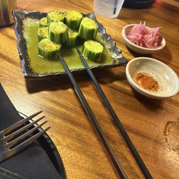 The Crouching Lion - Cucumber appetizer with allergy modification - Beer Bar Near Me - Kaaawa, Hawaii
