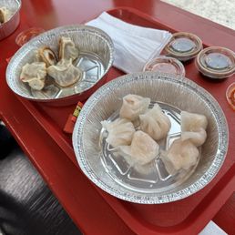 L: Fried Beef, Carrot, Onion Dumplings - R: Dim Sum Shrimp