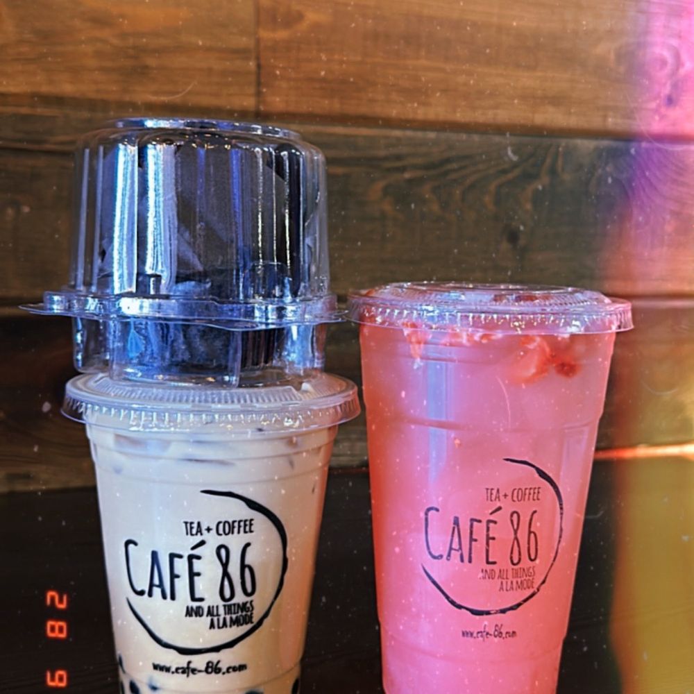 Cafe 86 - Dino Cupcake, Iced Cookie Butter Latte with boba, Dragonberry Calamansi Iced Tea IG: @ammysalamii - Cafes Near Me - Northridge, California Cafe 86 - Dino Cupcake, Iced Cookie Butter Latte with boba, Dragonberry Calamansi Iced Tea IG: @ammysalamii - Cafes Near Me - Northridge, California