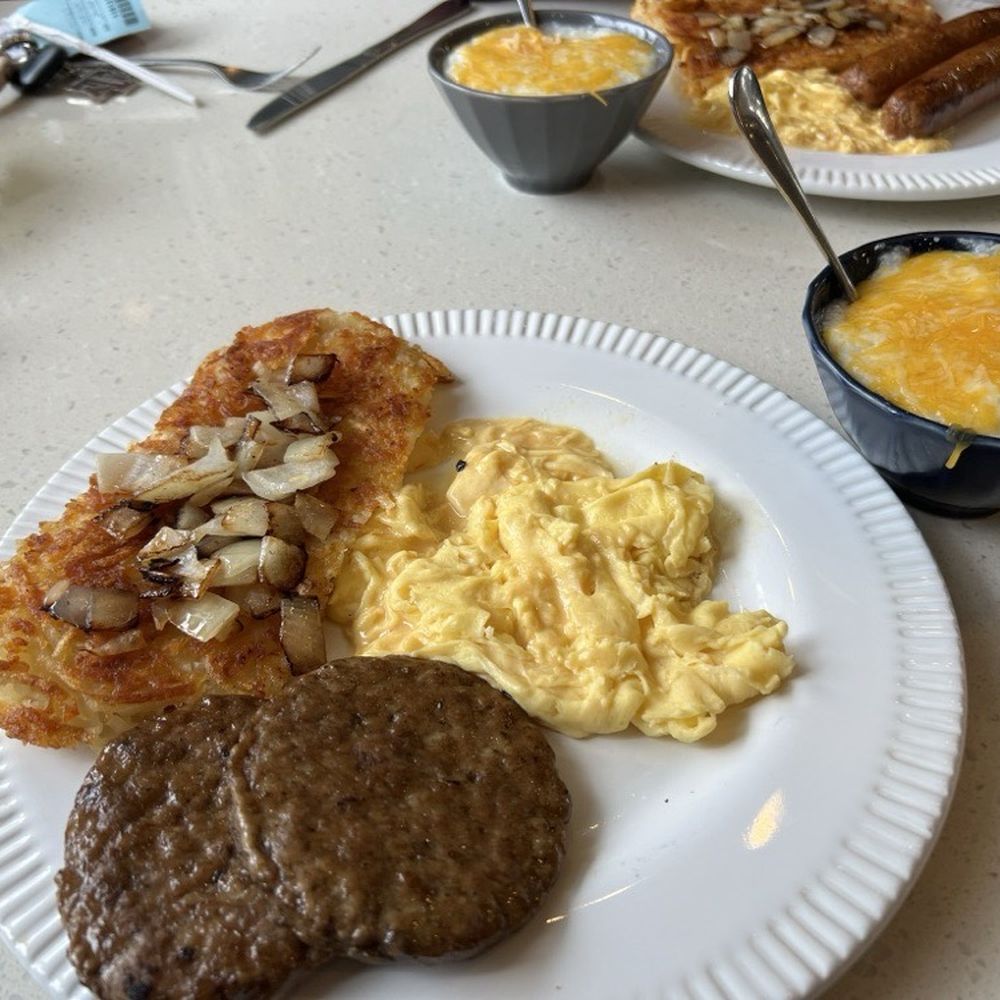 Eggsquisite Cafe - Breakfast menu. Cheese grits delish. - Breakfast & Brunch Near Me - Frisco, Texas