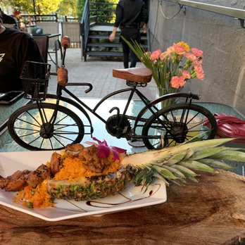 Deluxe Fun Dining - Fried pineapple with chicken - Bars Near Me - Charlotte, North Carolina Deluxe Fun Dining - Fried pineapple with chicken - Bars Near Me - Charlotte, North Carolina