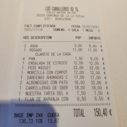 Los Caballeros - Cuenta.