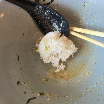 Wadaya - My wittle scoop of complimentary rice to get the rest of my sauce - Ramen Near Me - Los Angeles, California Wadaya - My wittle scoop of complimentary rice to get the rest of my sauce - Ramen Near Me - Los Angeles, California