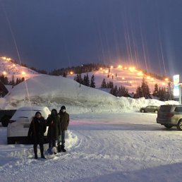 Outside Summit Inn parking