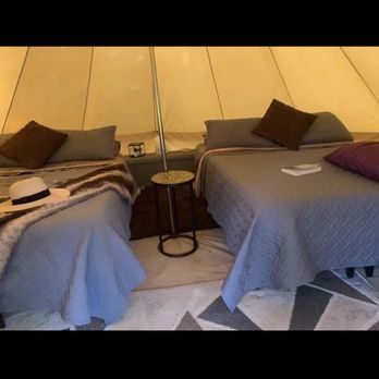 Alter Experiences - Full beds in bell tent 2 - Campgrounds Near Me - Julian, California Alter Experiences - Full beds in bell tent 2 - Campgrounds Near Me - Julian, California