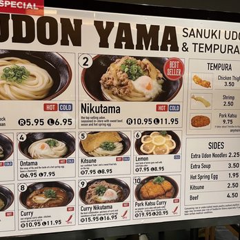 Udon Yama - Menu - Japanese Near Me - Honolulu, Hawaii