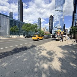 Flixbus - Midtown - Pick up location looking across to the Jarvit Center.