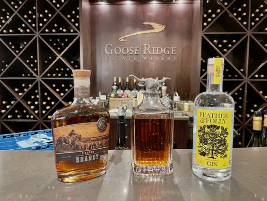Photo of Goose Ridge Estate Winery - Woodinville, WA, US. Gin and Brandy?! I'll take one of each!