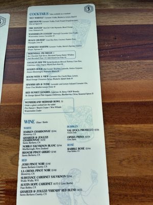 Menu photo 1 Wonderland Ocean Pub San Diego, CA Menu photo 1 Wonderland Ocean Pub San Diego, CA