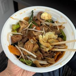 Thai Express - Delicious drunken noodles with extra veggies and egg!