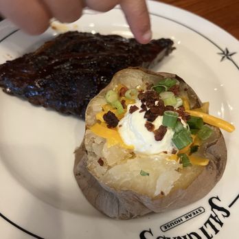 Saltgrass Steak House - Bbq ribs with baked potato - Steakhouses Near Me - Houston, Texas Saltgrass Steak House - Bbq ribs with baked potato - Steakhouses Near Me - Houston, Texas