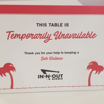 In-N-Out Burger - Every other table was closed. - Fast Food Near Me - Mill Valley, California