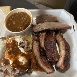 Bodacious BBQ - Ribs .. Bo- tato .. beans