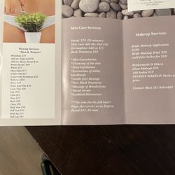 Waxing By Becky - Updated menu 2023