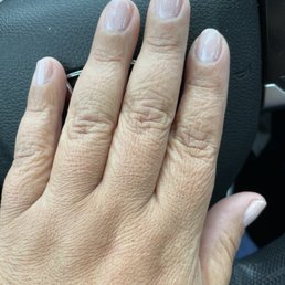 Simple manicure with a light color