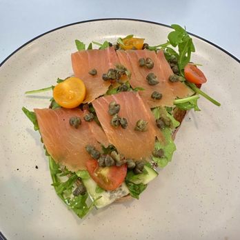 Reborn Coffee - Smoked salmon toast - Coffee & Tea Near Me - Diamond Bar, California