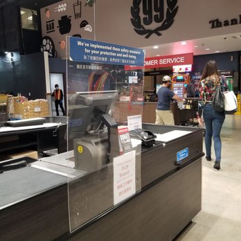 99 Ranch Market - Plexiglass between cashier & customer - Seafood Markets Near Me - Irvine, California