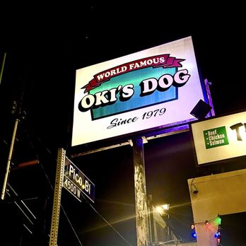Oki's Dog - Outside sign - Hot Dogs Near Me - Los Angeles, California Oki's Dog - Outside sign - Hot Dogs Near Me - Los Angeles, California