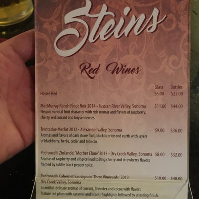 Menu photo 8 Steins San Francisco, CA
