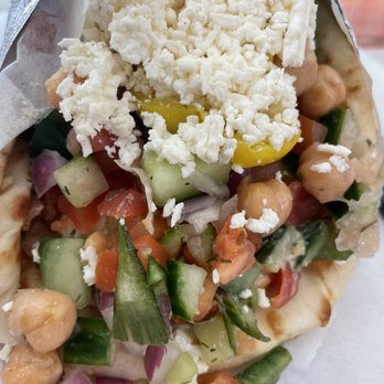 Gyroville - Look at those colors in my spicy chicken Pita. - Greek Near Me - Miami, Florida