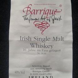 Barrique - Köstlicher Irischer Whisky.