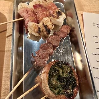 Secret Fort - Bacon mochi, chicken gizzard, pork with lettuce - Japanese Near Me - Seattle, Washington