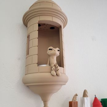 AJ’s Breakfast Club - Gorgeous coquí [local  little toad] and garita 3-D-printed art which you can purchase and take home! - Breakfast & Brunch Near Me - Seminole, Florida