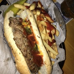 Luc's Bar & Grill - Sausage onion and peppers, with fries