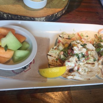 Sur at The Barnyard - Order comes with 2 tacos. These are the grilled salmon tacos. - New American Near Me - Carmel, California Sur at The Barnyard - Order comes with 2 tacos. These are the grilled salmon tacos. - New American Near Me - Carmel, California