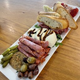 Charcuterie plate. Was a ton of food for two.