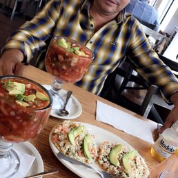 Yummy ! Ceviche and shrimp cocktails best place to come with my dad. Yummy ! Ceviche and shrimp cocktails best place to come with my dad.