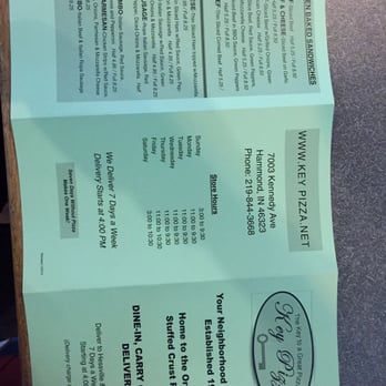 Key Pizza - Menu - Pizza Near Me - Hammond, Indiana
