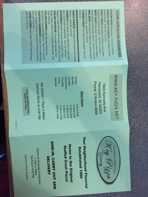 Menu photo 2 Key Pizza Hammond, IN