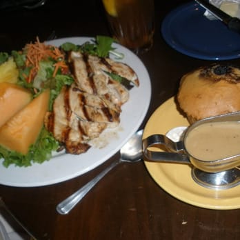 Mimi's Cafe - broiled chicken and fruit. Half of this is still in the fridge, 2 days later. 8-19-10 - Breakfast & Brunch Near Me - Henderson, Nevada