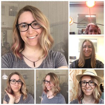 FUTURE Vanity/Novelty - Great baylayage with pink streaks by the fabulous Casey - Hair Salons Near Me - Oakland, California