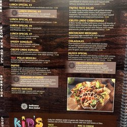 Cielito lindo - Menu