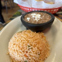 Rices and Beans with chips Rices and Beans with chips