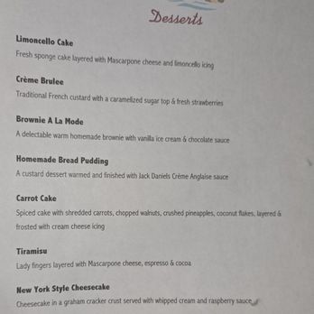 Cafe Murano - Dessert Menu 2/21/26 - Italian Near Me - Altamonte Springs, Florida